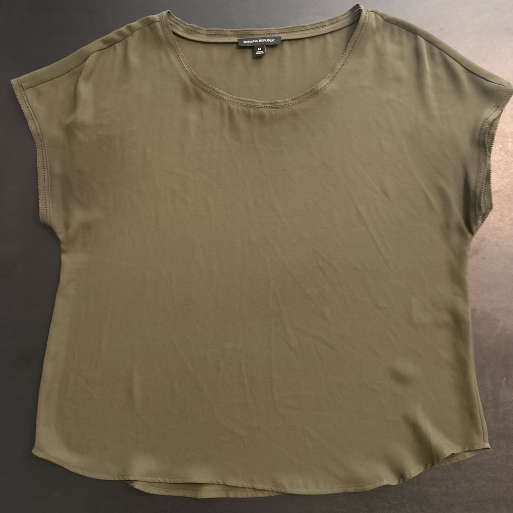 Banana Republic | Women's Olive Green Sheer Top